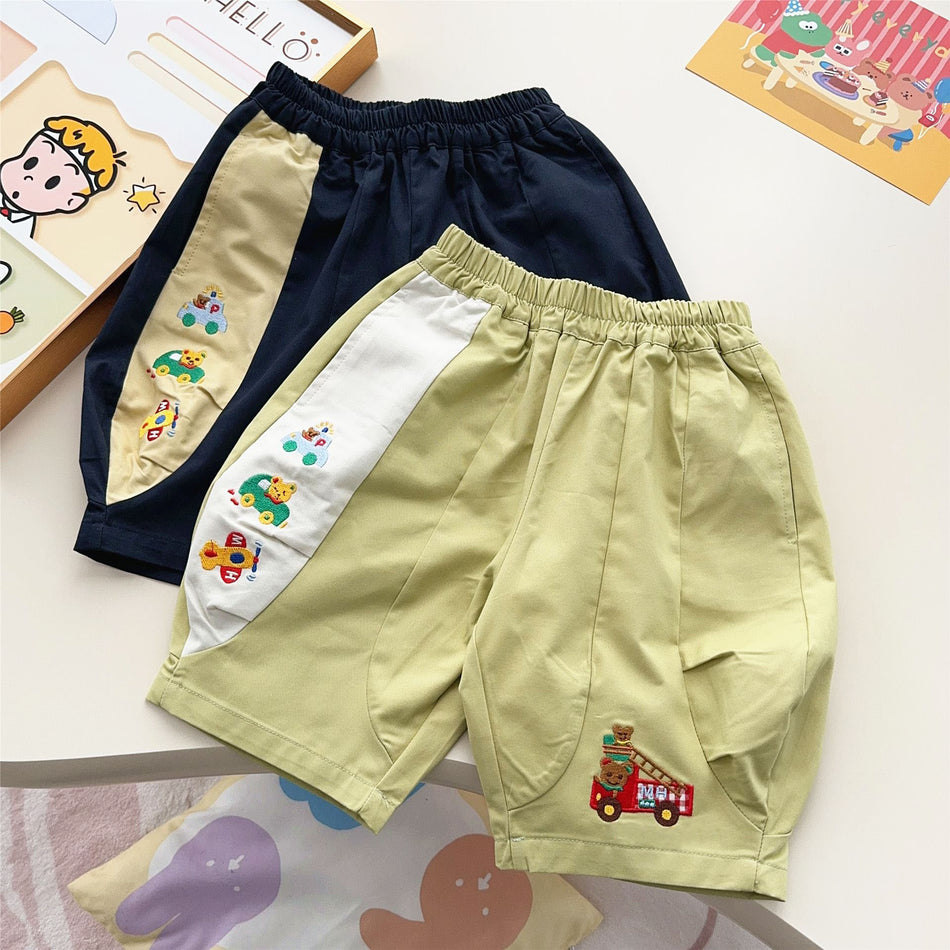 Baby Boys Thin Summer Car Print Mid Shorts Casual Wear Kids!