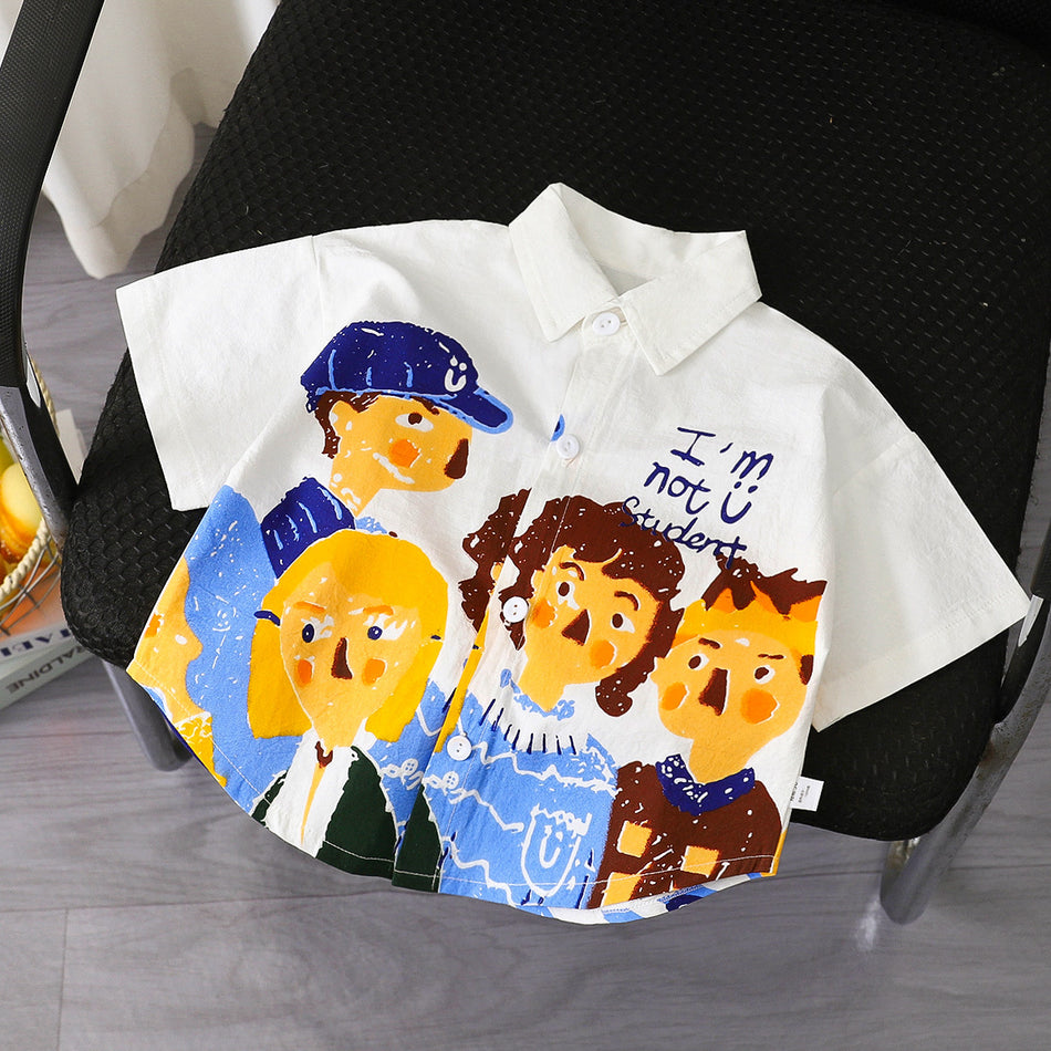 Kids Western Style Fashion Shirt Spring & Autumn