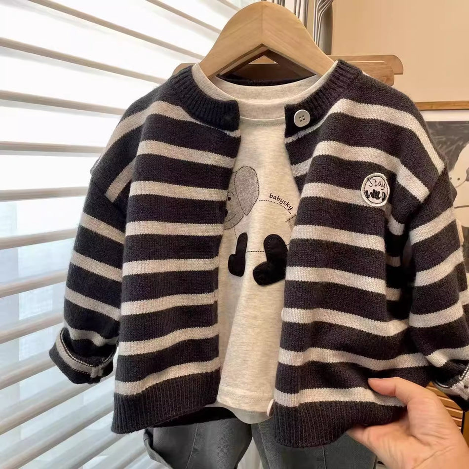 Boys’ Striped Knitted Sweater