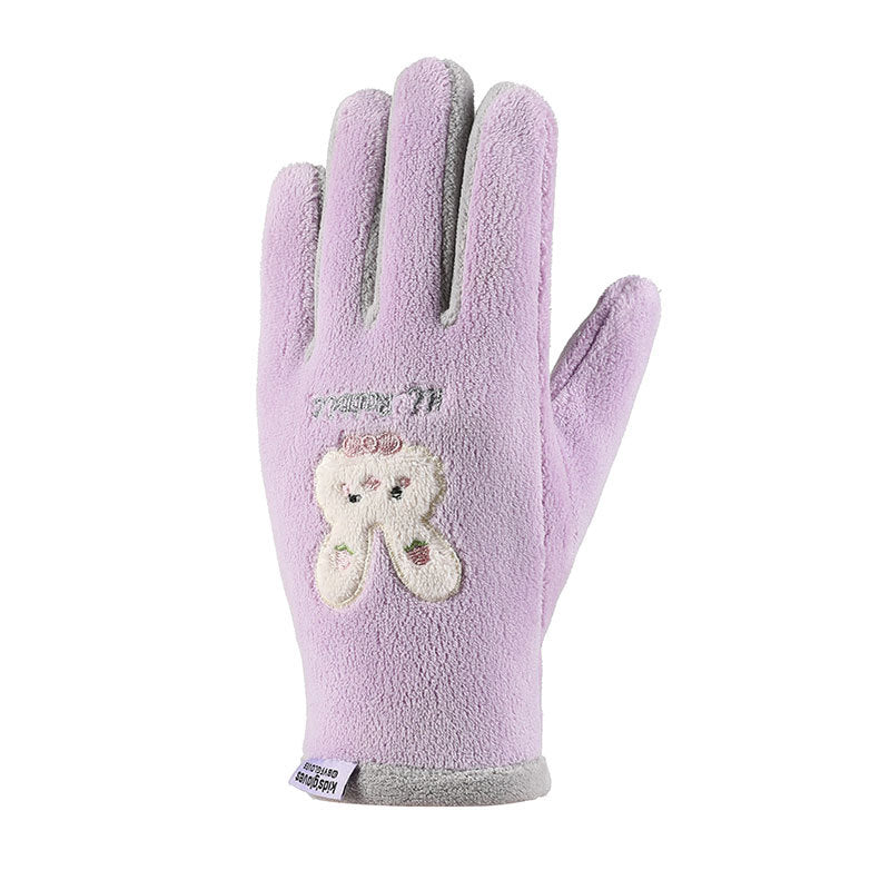 Autumn Winter Fleece Lined Austrian Velvet Cycling Gloves XL