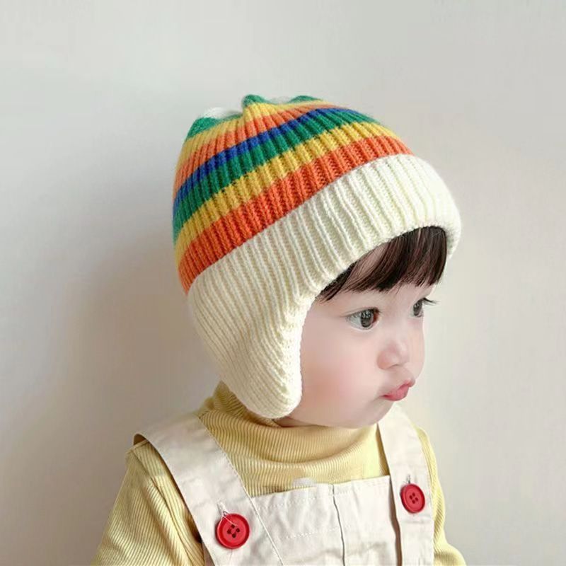Kids Winter Knit Hat with Ear Protection & Warmth