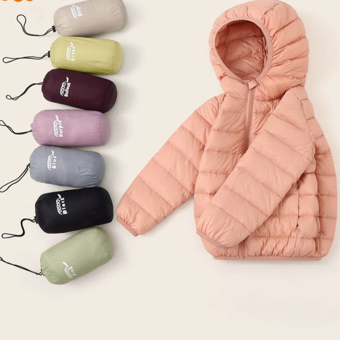 Toddler Cotton Down Jacket – Boys & Girls Hooded Winter Coat