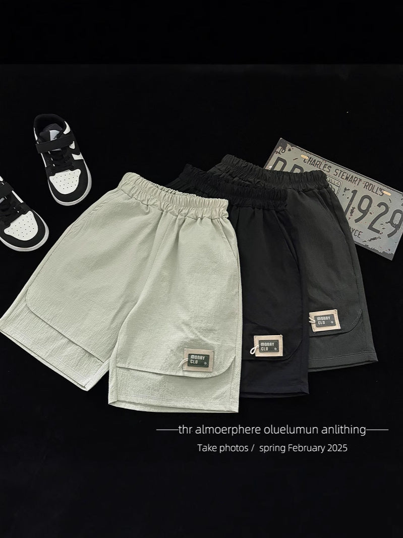Kids Quick Dry Summer Overalls Shorts Lightweight Casual