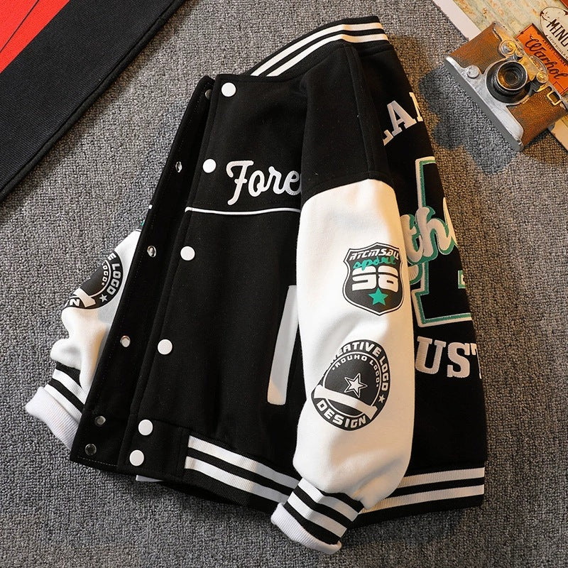 Boys’ Baseball Coat – 2025 Spring & Autumn Western Style