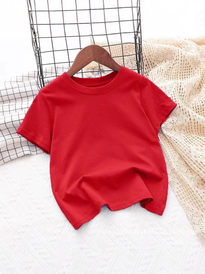 Kids Pure Cotton Round Neck T-Shirt – School Uniform