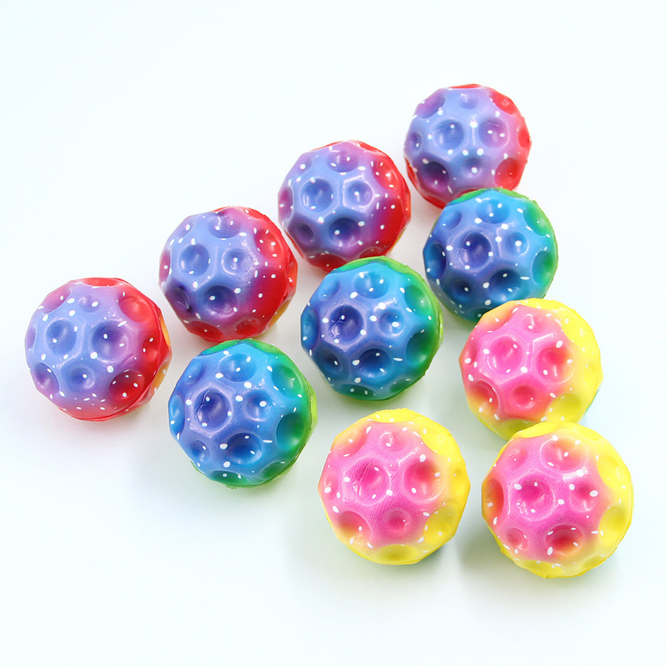 Elastic PU Moonstone Rainbow Rebound Ball Toy