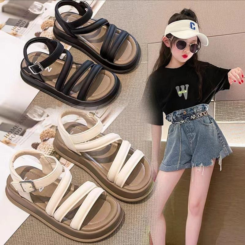 Girls’ Korean-Style Open-Toe Sandals