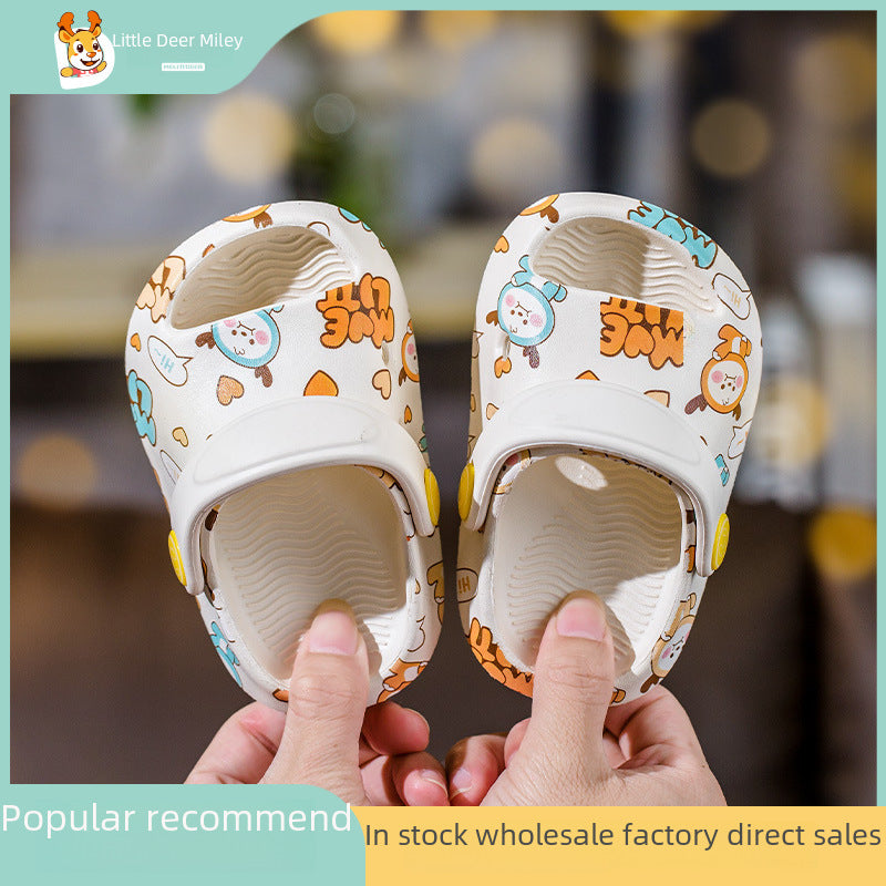 Cartoon Kids’ Hole Slippers – Soft Summer Indoor Shoes