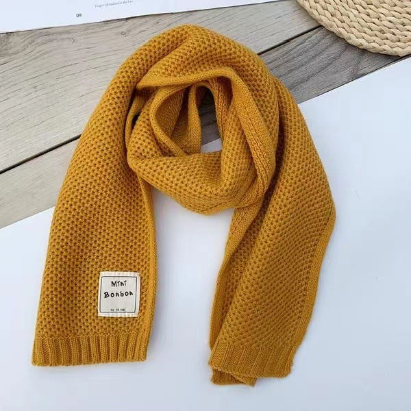 Kids’ Winter Knitted Scarf Set – Boys & Girls Warm Neck