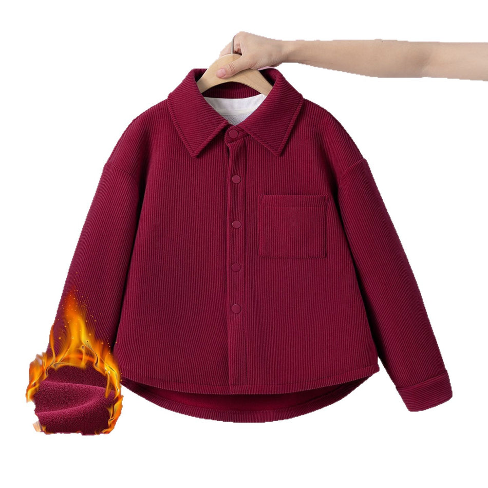 Kids Corduroy Shirt Jacket Winter