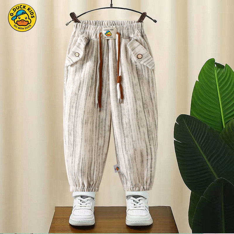 Kids' Corduroy Sweatpants 2024 Autumn Spring Casual