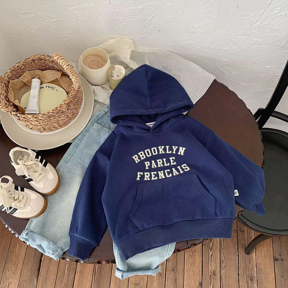 Boys’ Korean Style Hoodie – Autumn Trendy Sweatshirt