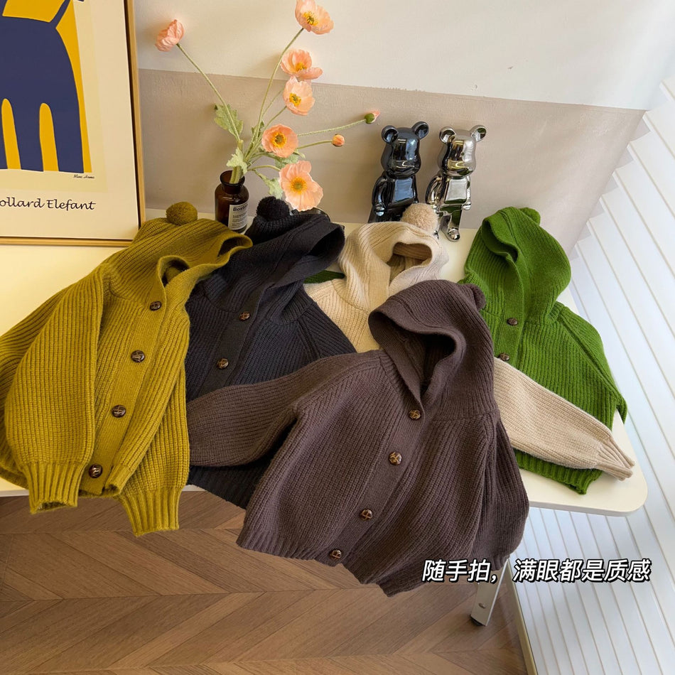 Kids’ Autumn Hooded Sweater – Boys & Girls 2025
