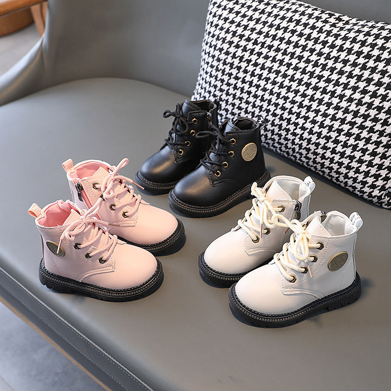 Baby British Style Leather Boots – Lightweight Autumn Winter