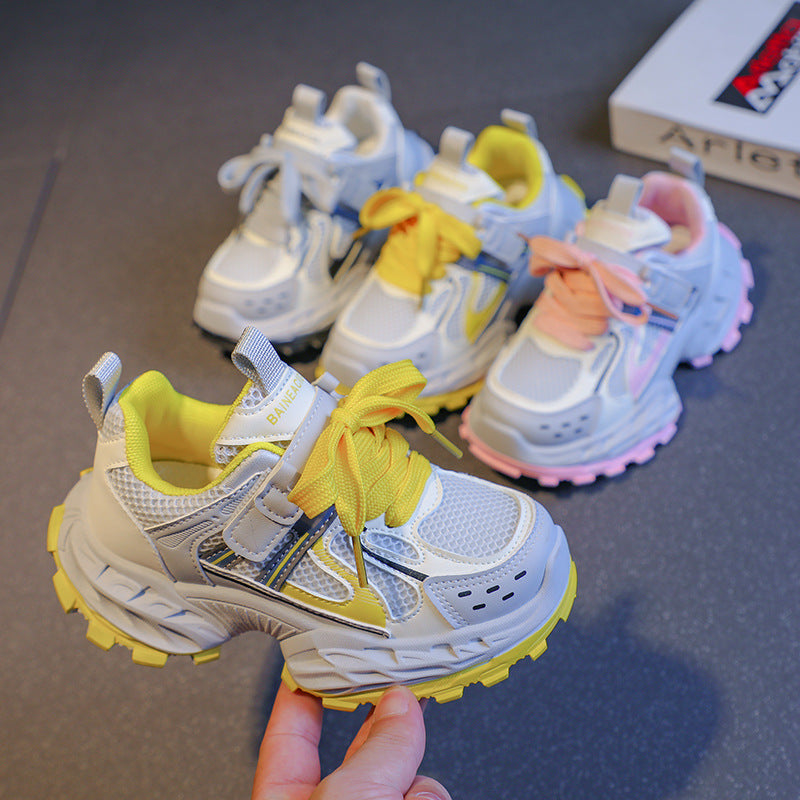2025 Kids’ Double Mesh Sports Shoes Boys & Girls Lightweight