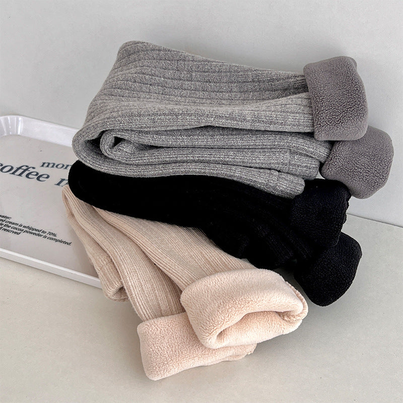 Girls' Winter Cashmere Leggings Warm Thick Korean Style