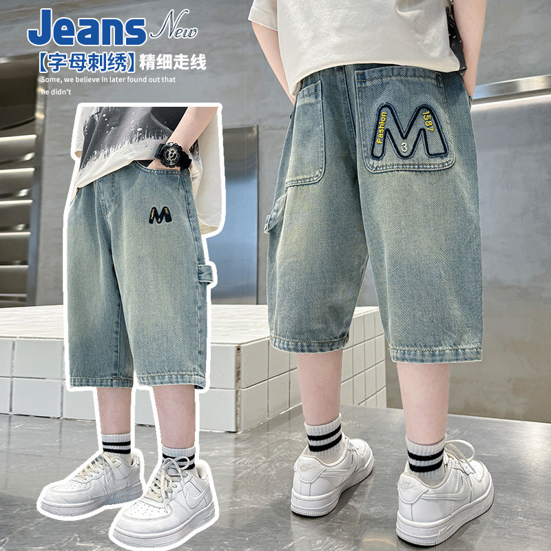 Boys Summer Thin Denim Shorts Casual Trendy Kids Wear
