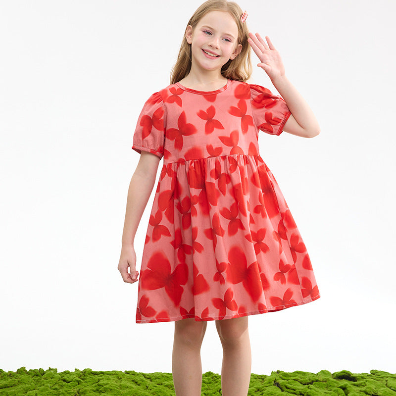 Girls’ Cotton Princess Dress – Summer 2024 Western Style