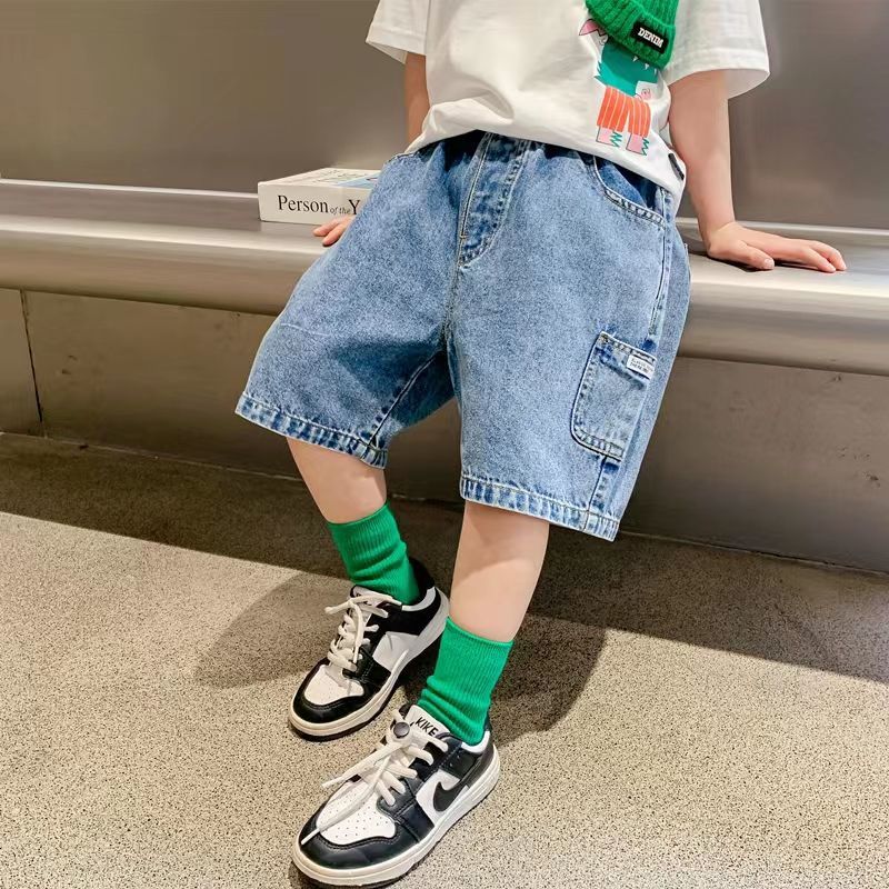 Older Boys Korean Style Denim Shorts Summer Kids Clothing