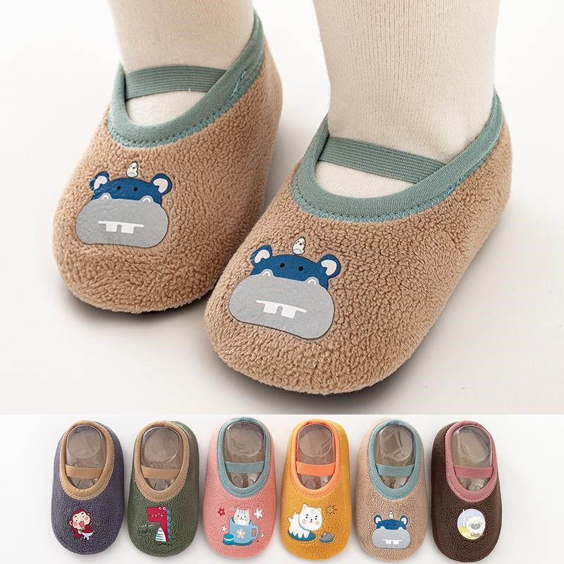 Indoor Silent Baby Slippers – Anti-Slip Winter Shoes for 6–24 Months