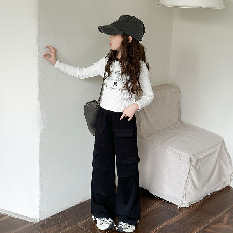 Girls Early Autumn Color-Block Long-Sleeve Top