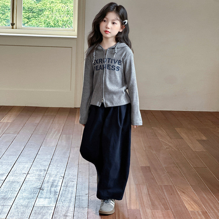 Girls Cargo Set – Spring Autumn Sweatshirt Outfit