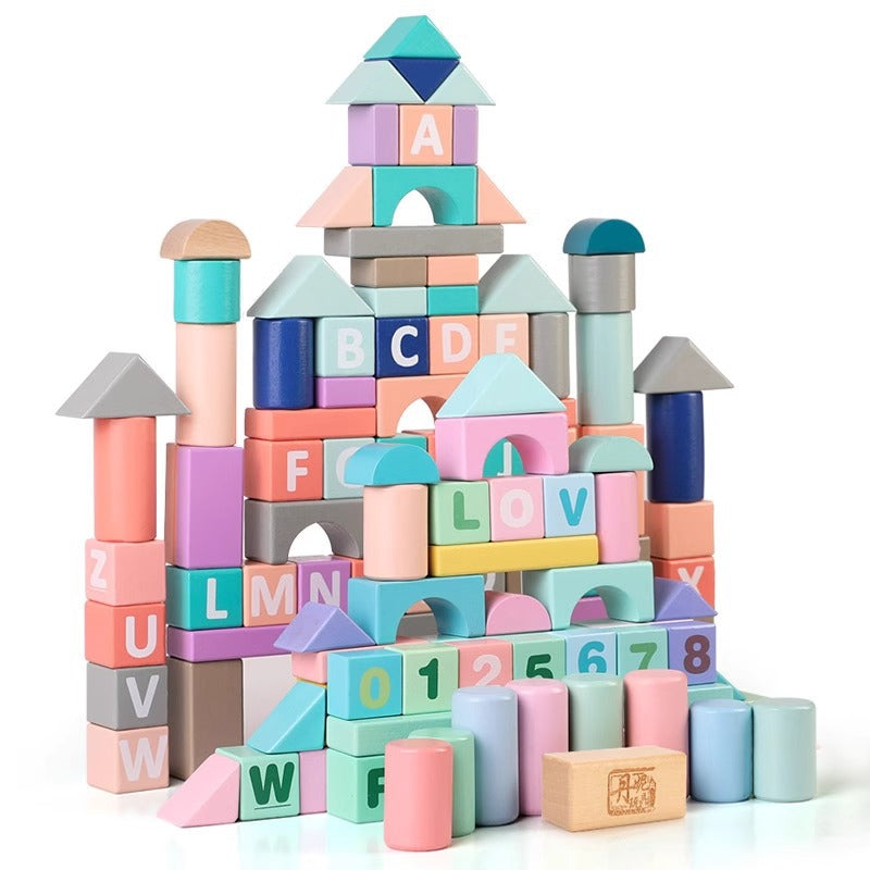 Macaron Large Particle Building Blocks for Toddlers