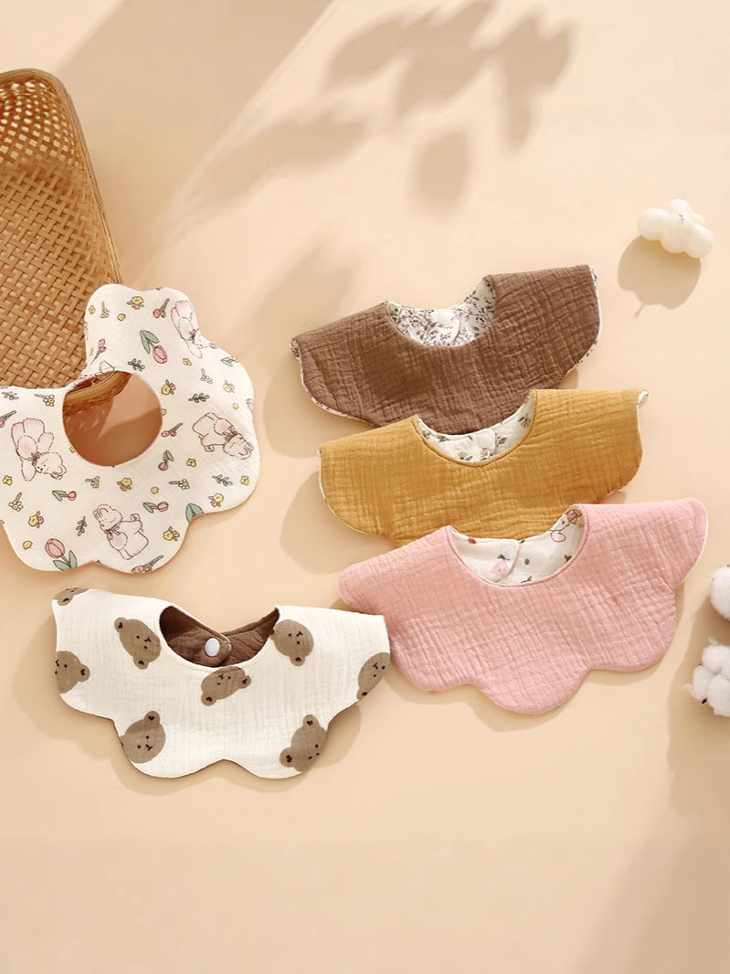 Newborn 360 Degree Cotton Gauze Waterproof Korean Bib
