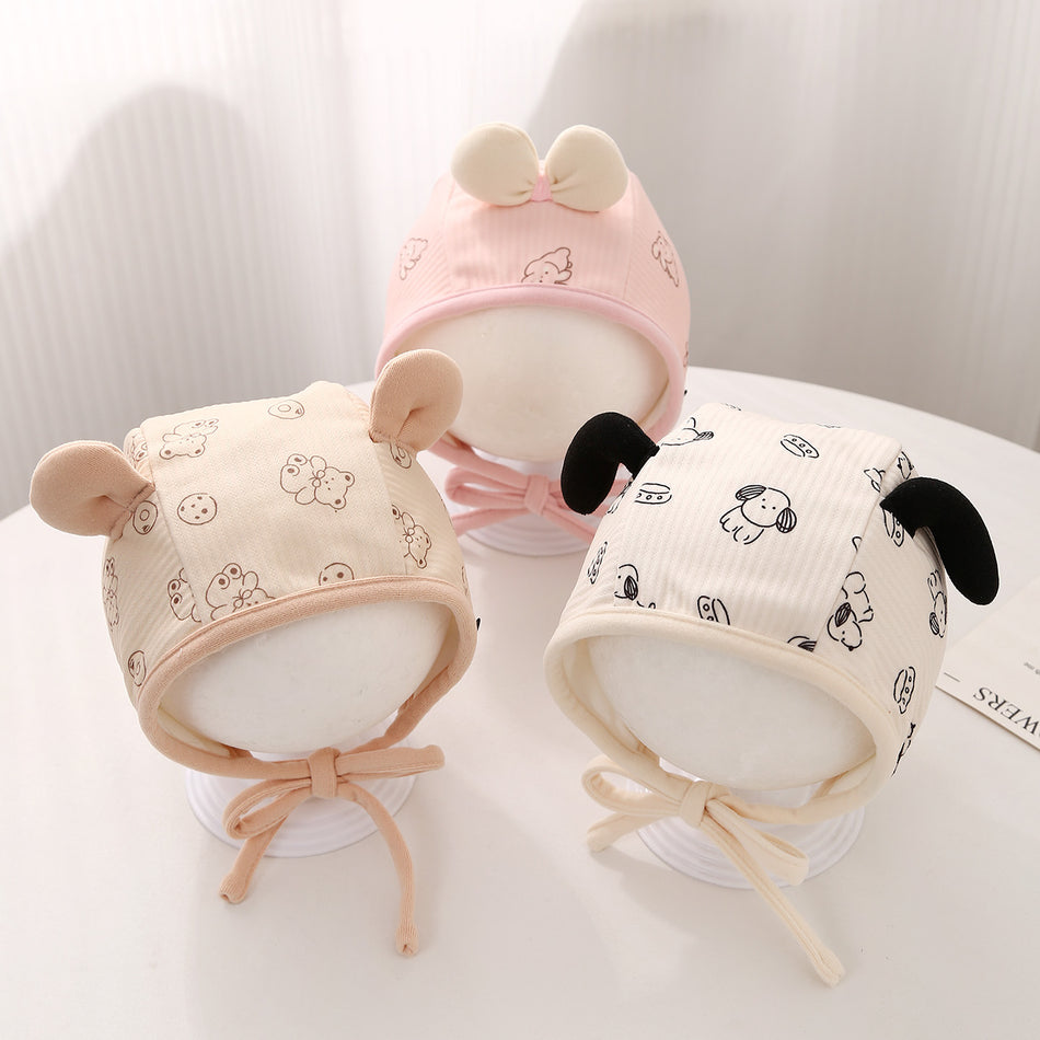 Infant Fontanelle Hat – Newborn Autumn Winter Baby Cap