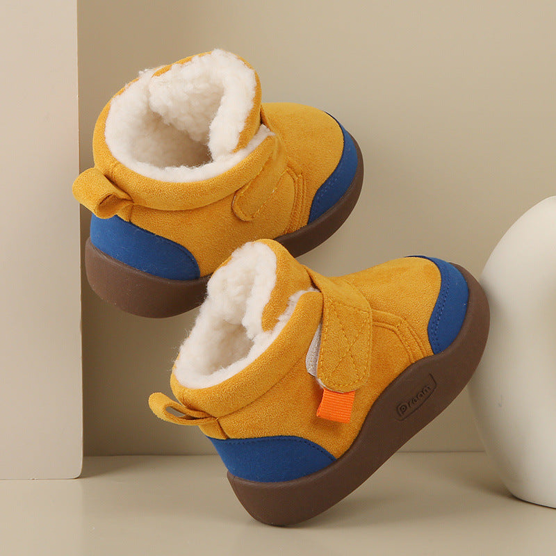 Winter Kids’ Snow Boots Soft Non-Slip Fleece Toddler Shoes