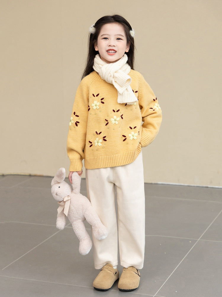 Girls’ Tutu Elephant Winter Sweater