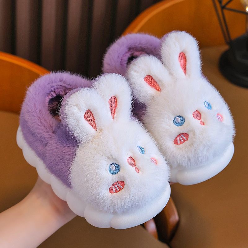Children’s Cotton Slippers – Warm Furry Indoor Shoes for Boys & Girls