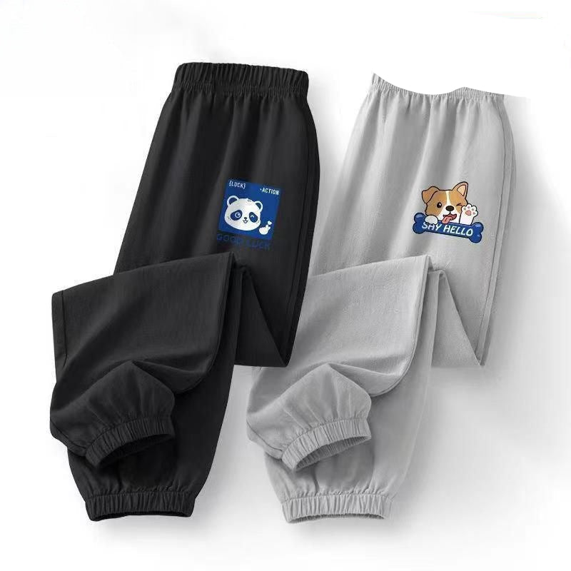 Boys’ 2025 Summer Ice Silk Mosquito Pants joggers
