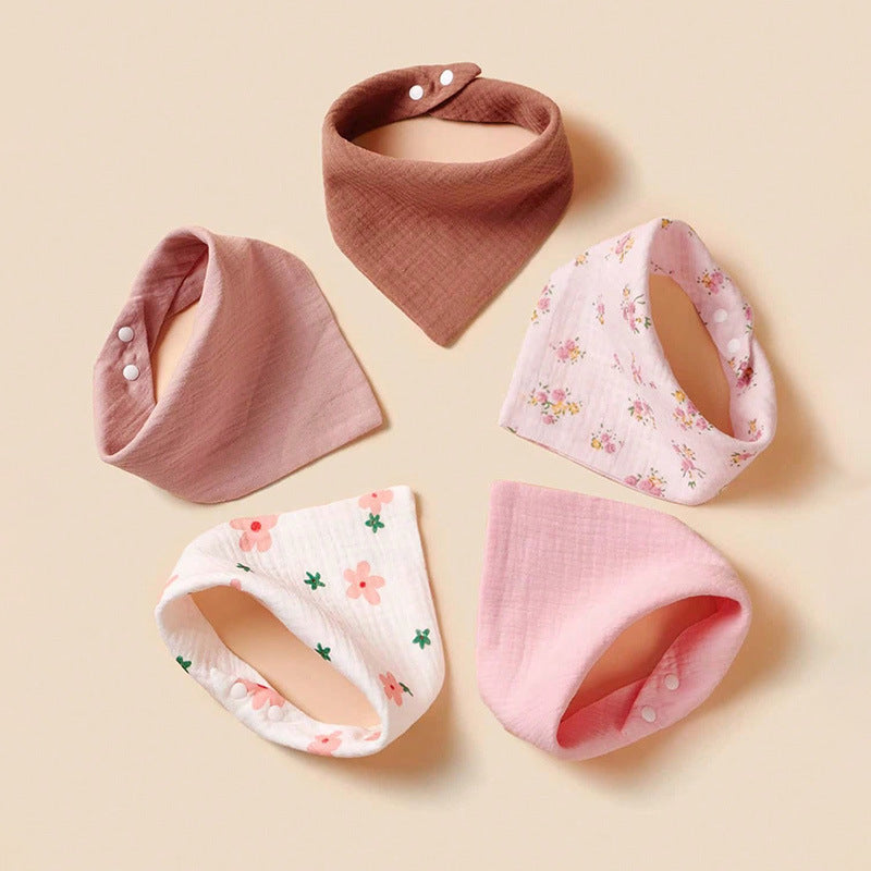 Waterproof Cotton Baby Bib – Breathable Triangle Design