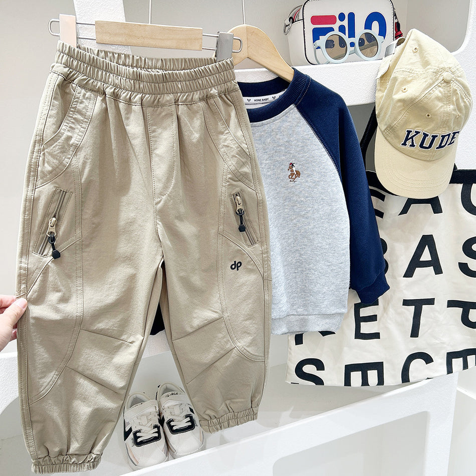 Boys' Leg-Bound Trousers Casual Pants Spring Summer