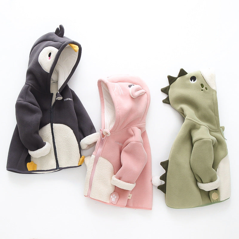 2023 Kids’ Fleece-Lined Autumn Jacket Boys & Girls
