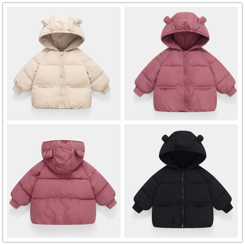 2025 Girls’ Down Jacket – Thickened Cotton Winter Coat