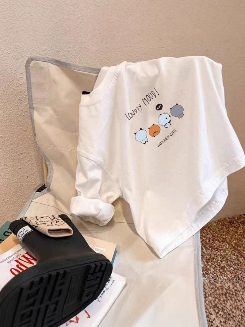 Pure Cotton Kids Long Sleeve White T-Shirt for Spring Wear!