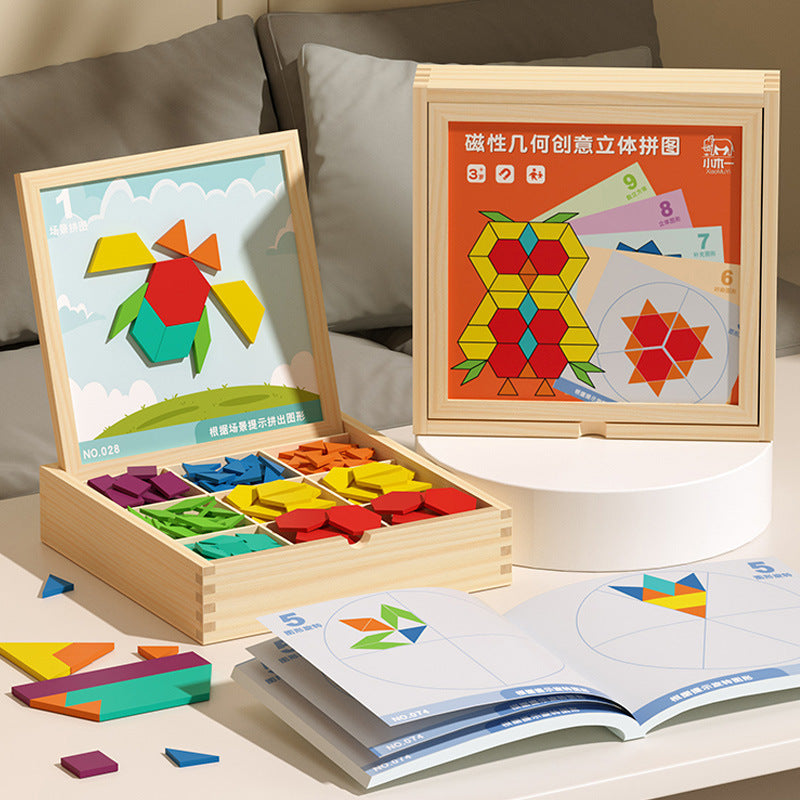 Magnetic Tangram Puzzle Toy for Kids – Brain Booster
