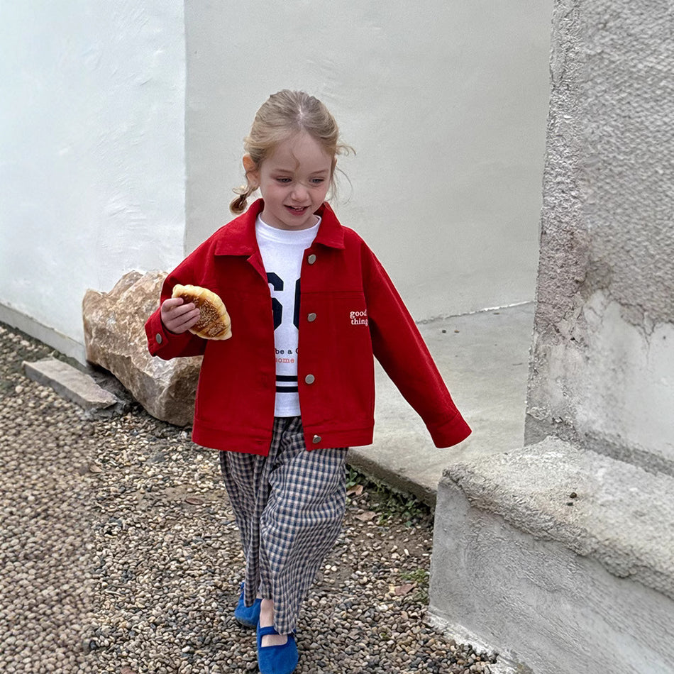 Children’s Denim Letter Jacket 2025 Embroidered Spring Autumn Coat