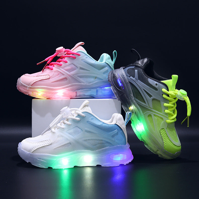 Breathable Mesh LED Sneakers for Boys Summer Wear Kids
