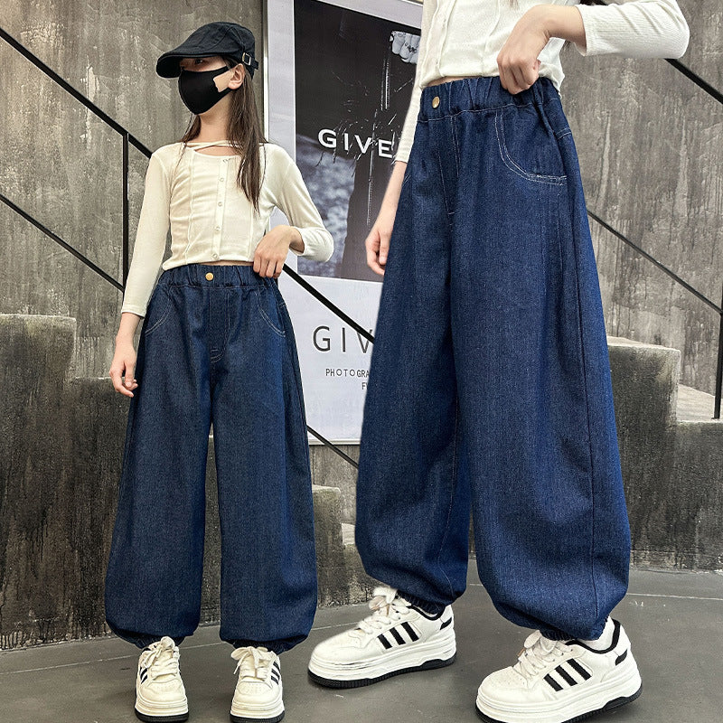 Girls’ Japanese & Korean Loose Jeans