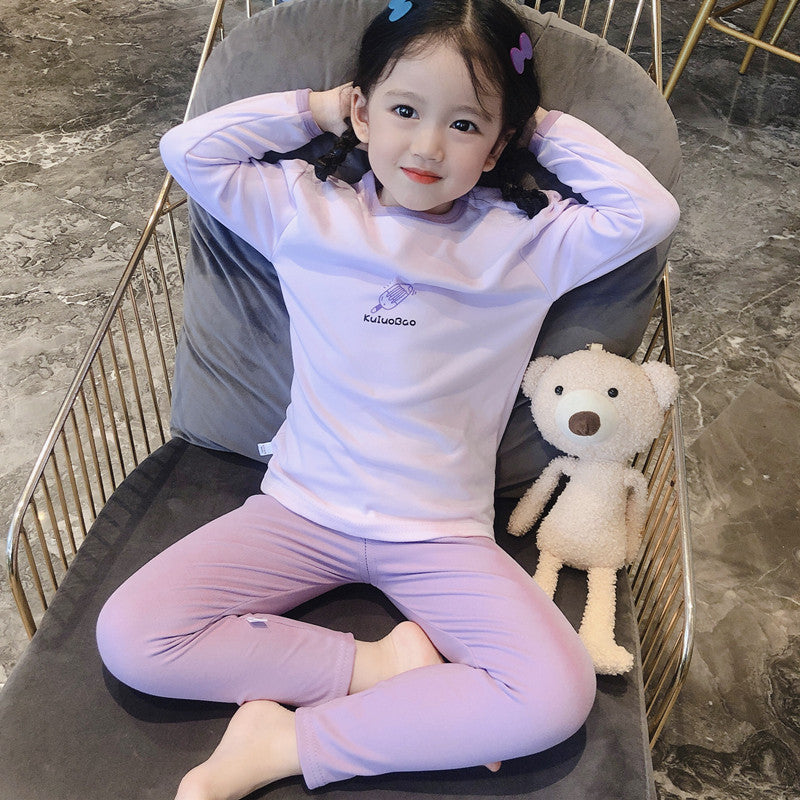 Children Cartoon Thermal Underwear Set Spring Autumn