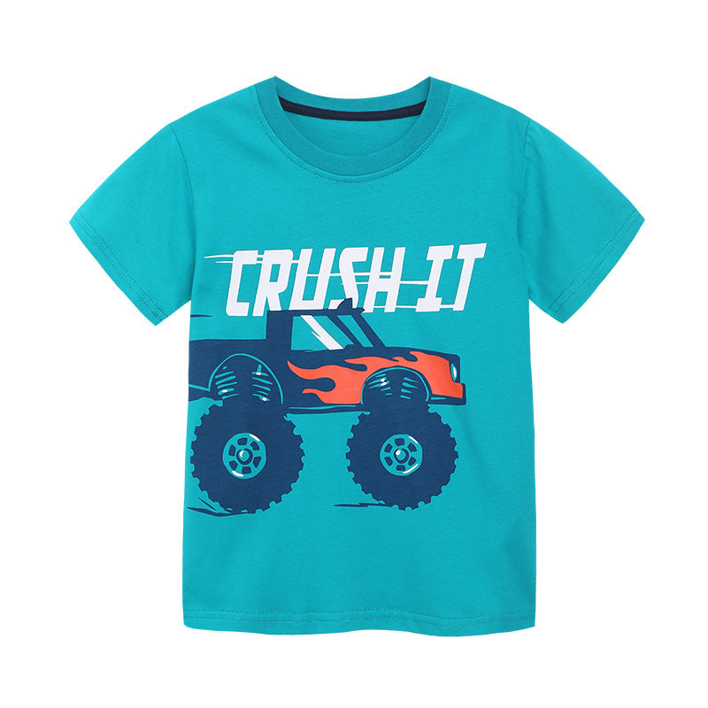 Boys Color-Block Cotton Short-Sleeve T-Shirt