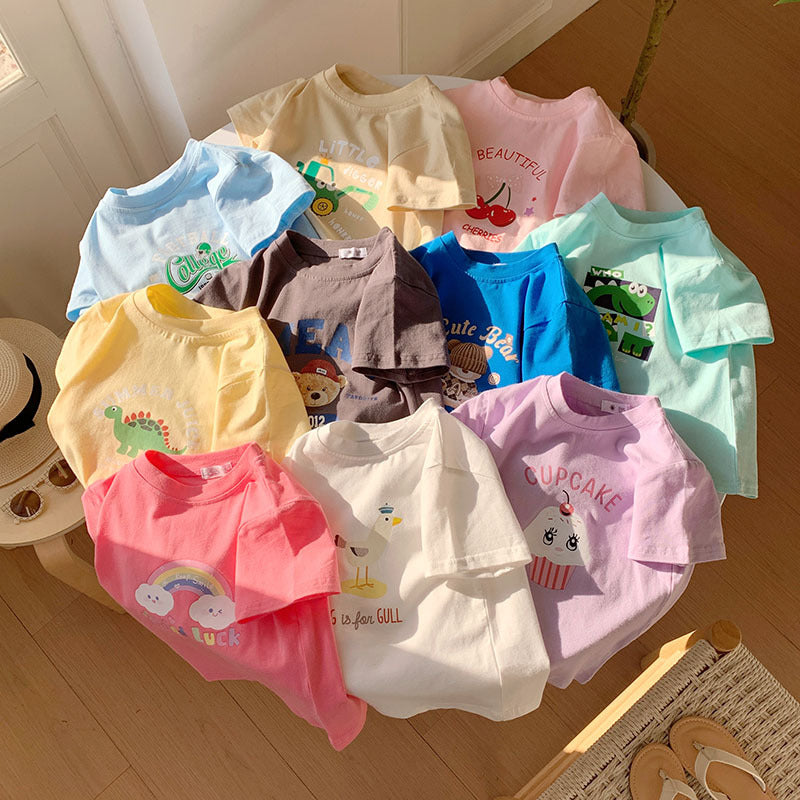 Kids Cartoon Printed Short-Sleeve T-Shirt 2025