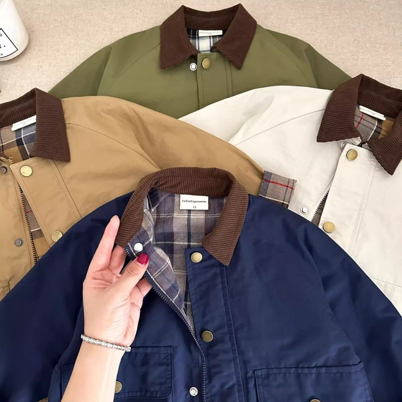 Children’s Korean-Style Lapel Tops for Boys and Girls