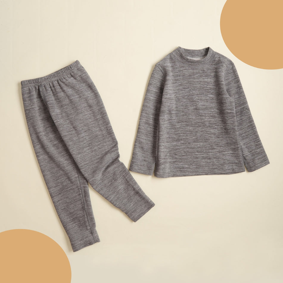 Kids’ Warm Pajama Set – Cashmere Silk Autumn Wear