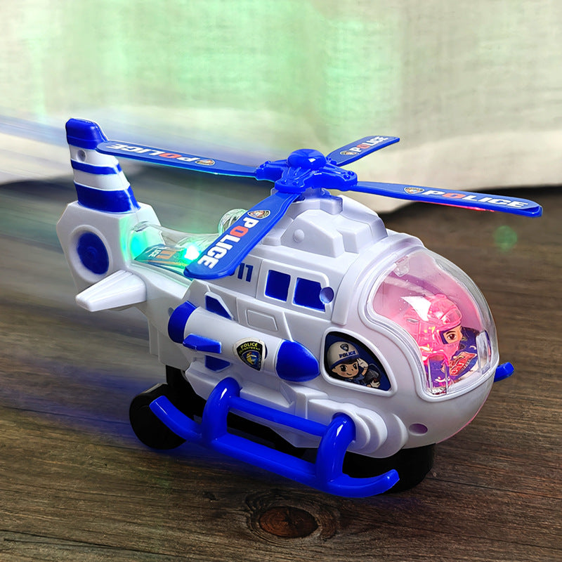 Electric Musical Airplane Toy with Lights for Kids Boys Play