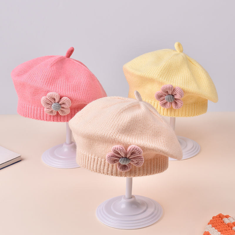 Cute Flower Baby Beret