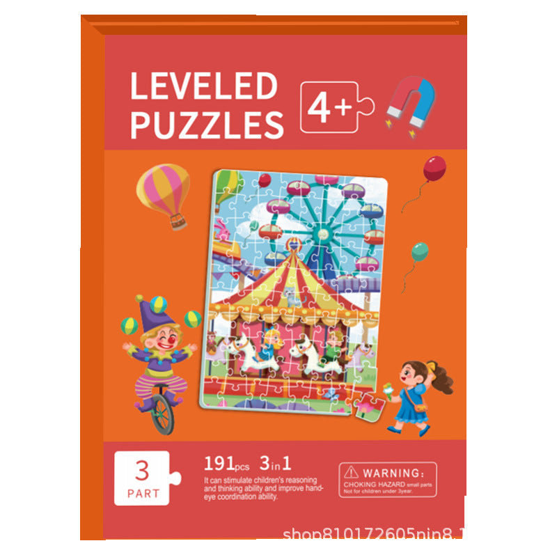 Magnetic Puzzle Quiet Book for Kids Ages 3 to 6 Learning Fun